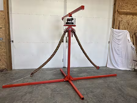 Up close shot of an oiler that has just been set up